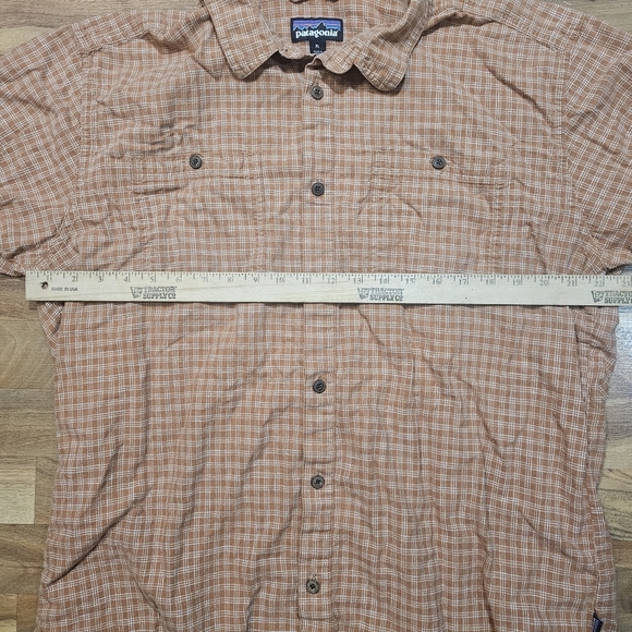 Patagonia Men’s XL Hemp Organic Cotton Plaid Button Shirt Rust Orange - Picture 4 of 8